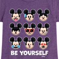 thumbnail image 3 of Disney Emoji - Mickey Be Yourself - Toddler And Youth Girls Short Sleeve Graphic T-Shirt, 3 of 5