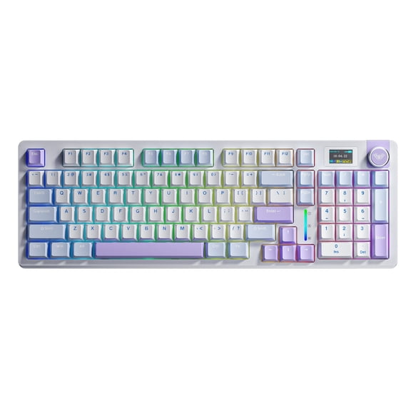 AULA S98 Pro Wireless Mechanical Keyboard with Screen & Knob Purple Blue