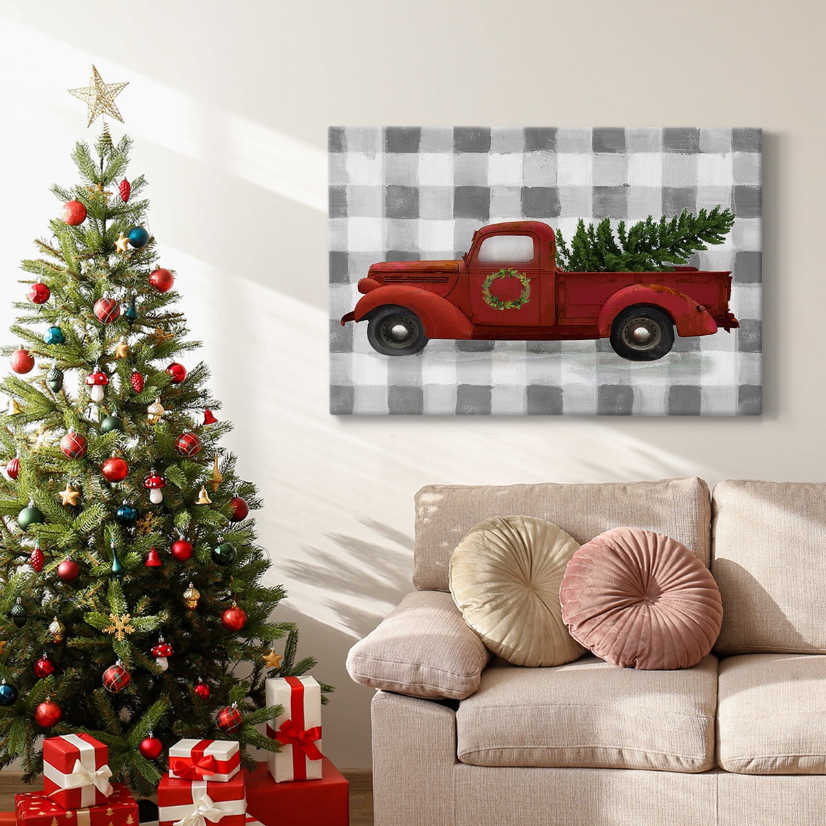 Buffalo Check Truck- Gallery Wrapped Canvas