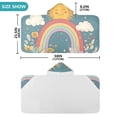 thumbnail image 4 of Yayeee Kids Hooded Towels Toddler Soft Absorbent Beach Bathing Wrap 50" x 23.5", Blue Rainbow, 4 of 5