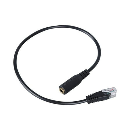Aircraft Headset Adapter - Phone Adapter - Smartphone 3.5mm to RJ9 Adapter Convertor Cable PC Computer Headset Telephone