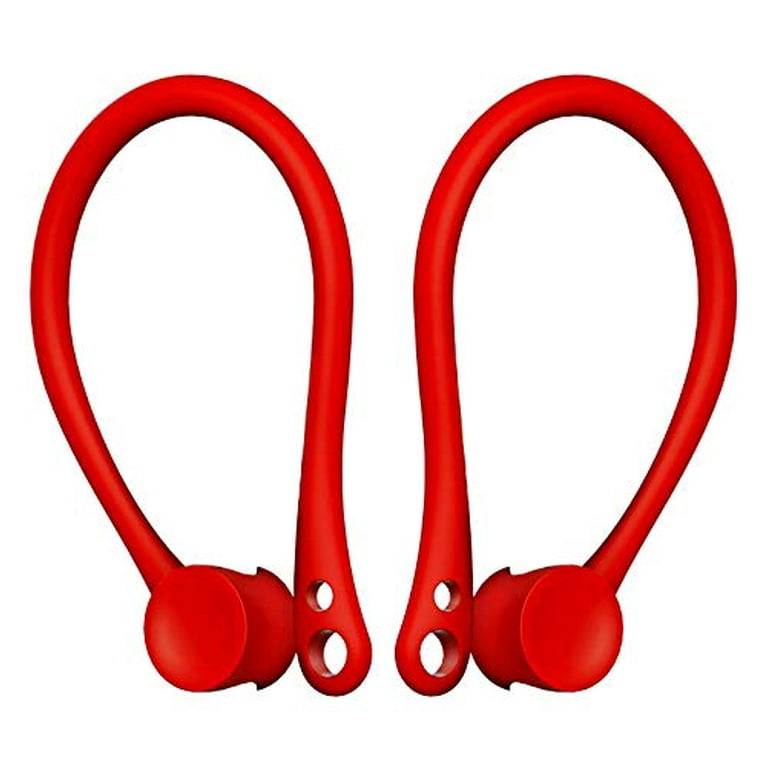 Single Pair EarHooks for AirPods Anti Lost Secure Earhook Holder Ear Attachment Loops for Apple AirPods 1 2 Earphone Earbuds Earpods Red