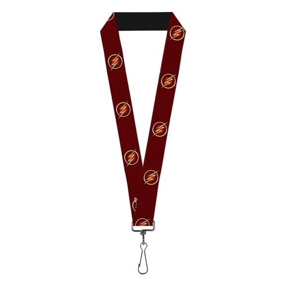Buckle Down Lanyard - 1.0" - The Flash Logo5 Burgundy golds Accessory