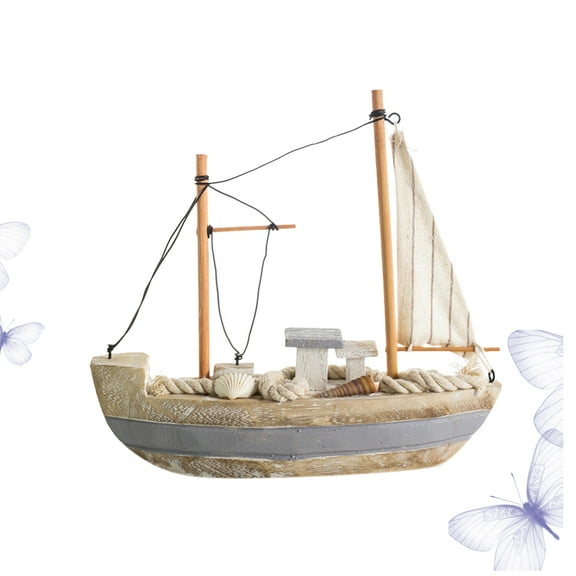 HIAKDOFT 1Pack Home Decorative Accessories Multi Color Wooden Nautical Themed 22x5x22cm