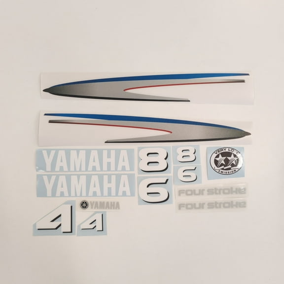 Aftermarket Replacement for Yamaha 4hp 6hp and 8hp Four Stroke (2002-2006) Outboard Decal/Sticker Set