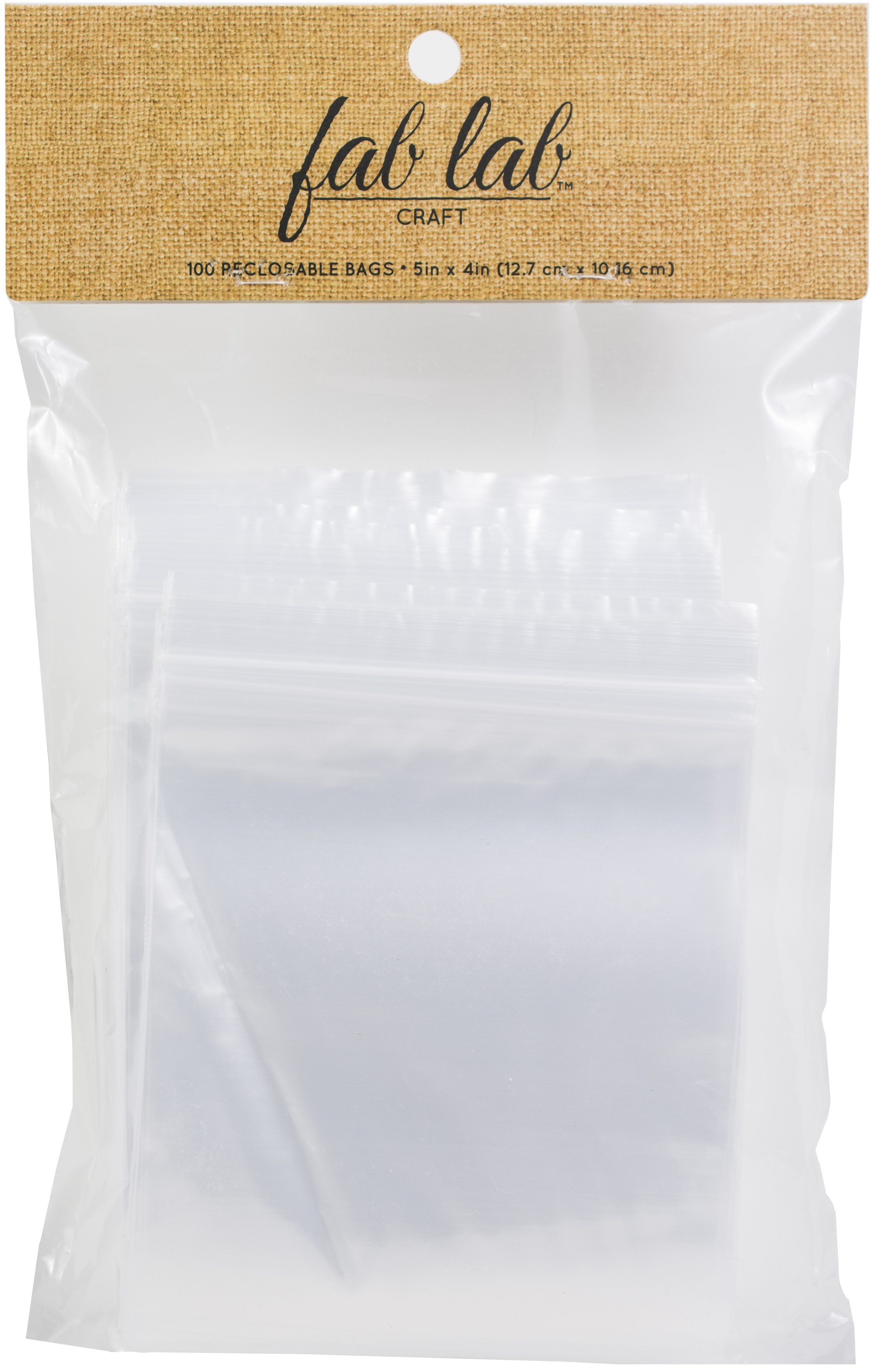 Fab Lab 5x4 Inch Resealable Bags 100 Count, Multipack of 6