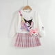 thumbnail image 3 of Sanrios Anime Kuromi vestido de princesa para niña, suéter universitario de estilo universitario, Falda plisada, traje Jk, sudadera para niño, Jersey, regalo, 3 of 4