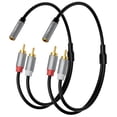 thumbnail image 1 of Adaptador de audio estéreo Cable Togconn de 3,5 mm a 2 RCA (paquete de 2), 1 of 7