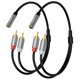thumbnail image 1 of Adaptador de audio estéreo Cable Togconn de 3,5 mm a 2 RCA (paquete de 2), 1 of 7