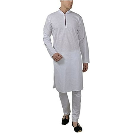 

Royal Men s Linen Kurta Pyjama Set (ROYAL_07_White_X-Large)