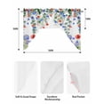 thumbnail image 5 of 4th of July Swag Valances for Windows, Small Curtains Drapes, Watercolor Red Blue Floral Eucalyptus Leaves Kitchen Window Curtains Over Sink Window Treatment Valance for Bedroom/Bathroom 56"x36", 5 of 5
