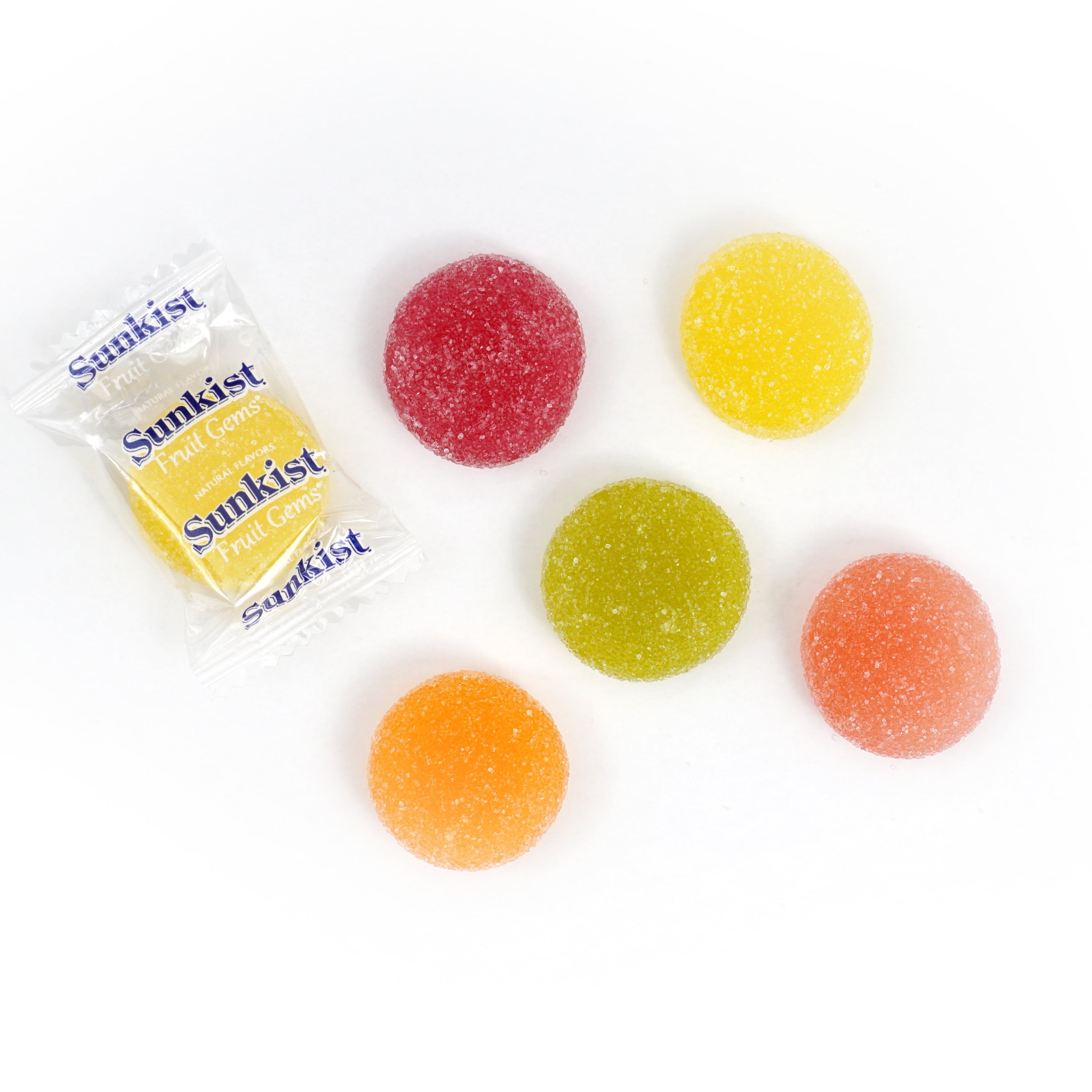 Sunkist Fruit Gems, 2 Pound Bulk Bag, Fruit Gems, Soft Candy Individually Wrapped