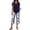 Navy, variant on Women’s Summer Pants Set Trousers Suit Versatile Casual Holiday Modern Wide Leg Two Piece Elegant Weekend Wear