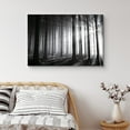 thumbnail image 2 of IDEA4WALL Canvas Wall Art Sunlight Filtering Through Trees Nature Forest Photography Realism Traditional Scenic Dramatic Black and White for Living Room, Bedroom, Office - 24"x36", 2 of 5