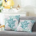 thumbnail image 2 of Throw Pillow Cases Pack of 2 Cozy Fleece ThreeTone Sea Coral Tree Decorative, 2 of 5