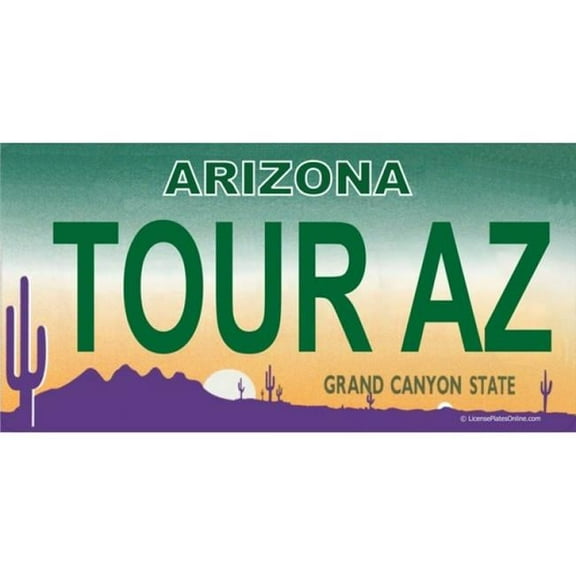 212 Main LPO1687 6 x 12 in. Arizona Tour AZ Photo License Plate