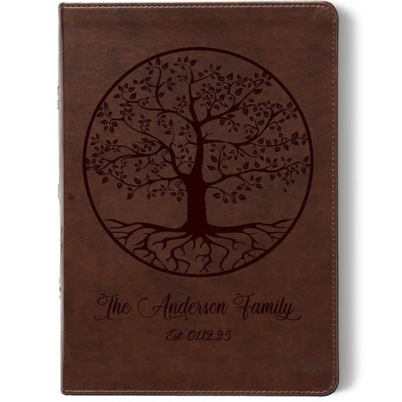 Personalized Family Tree Bible, Custom Engraved ESV Wide-Margin Reference Bible, Wedding Gifts, Christian Gifts, Family Bible for Wedding