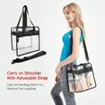 thumbnail image 4 of Bolso bandolera transparente con correa ajustable y bolsillo con cremallera, 4 of 6
