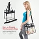 thumbnail image 4 of Bolso bandolera transparente con correa ajustable y bolsillo con cremallera, 4 of 6