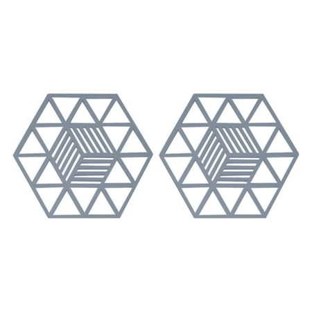 

Papaba Cup Mat 2Pcs Cup Mat Splicable Heat Insulation Silicone Nordic Hollow Hexagonal Pot Coaster Pad for Kitchen
