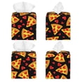 thumbnail image 2 of Tissue Cartoon Pizza Box Cover Holder, Square by Xecao - Leather Decorative Organizer for Tabletop, Bathroom, Car, Office, 2 of 8