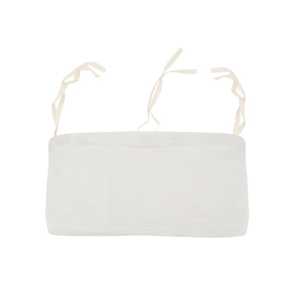 Student Diaper Caddy Organizer | Hanging Nursery Storage for Strollers Cribs | White Fabric Organizer for Diapers Bottles