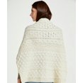 thumbnail image 3 of Ladies Aran Woollen Irish Wool Wrap with Pockets, Natural, One size, 3 of 5