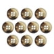 thumbnail image 1 of Uxcell 10 piezas de botón de costura de resina, 15 mm 5/8 pulgadas, botones redondos de 4 agujeros para abrigo, traje de hombre, prendas de vestir, 2#Marrón café, 1 of 7