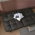 thumbnail image 4 of Zechuan Futon Tufted Back Convertible Sofa 71" Twin Size Bed - Loveseat Sofa - Black, 4 of 9