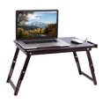 thumbnail image 1 of Ktaxon Adjustable Laptop Bed Tray/Lap Desk With Tilting Lockable Legs Top Drawer Computer Desk Dark Coffee, 1 of 3
