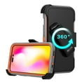 thumbnail image 5 of Xhy iPhone 14 Case with Belt Clip Holster+Screen and Lens Protector Military Grade Heavy Duty Shockproof Armor Detachable for iPhone 14 6.1 inch 2022 Phone -Gray+Orange, 5 of 6