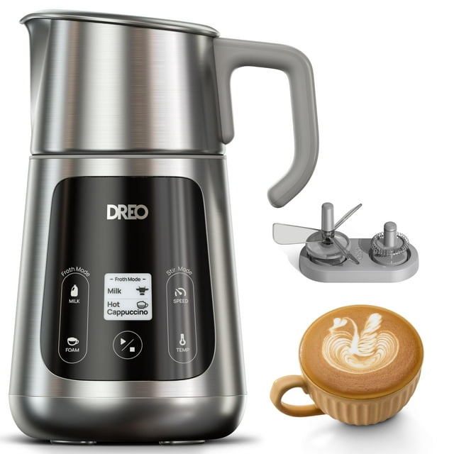 Espumador de leche Dreo BaristaMaker All-in-1 de 800 ml para café