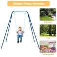 thumbnail image 4 of Gymax Outdoor Kids Swing Set Heavy Duty Metal A-Frame w/ Ground Stakes, 4 of 9