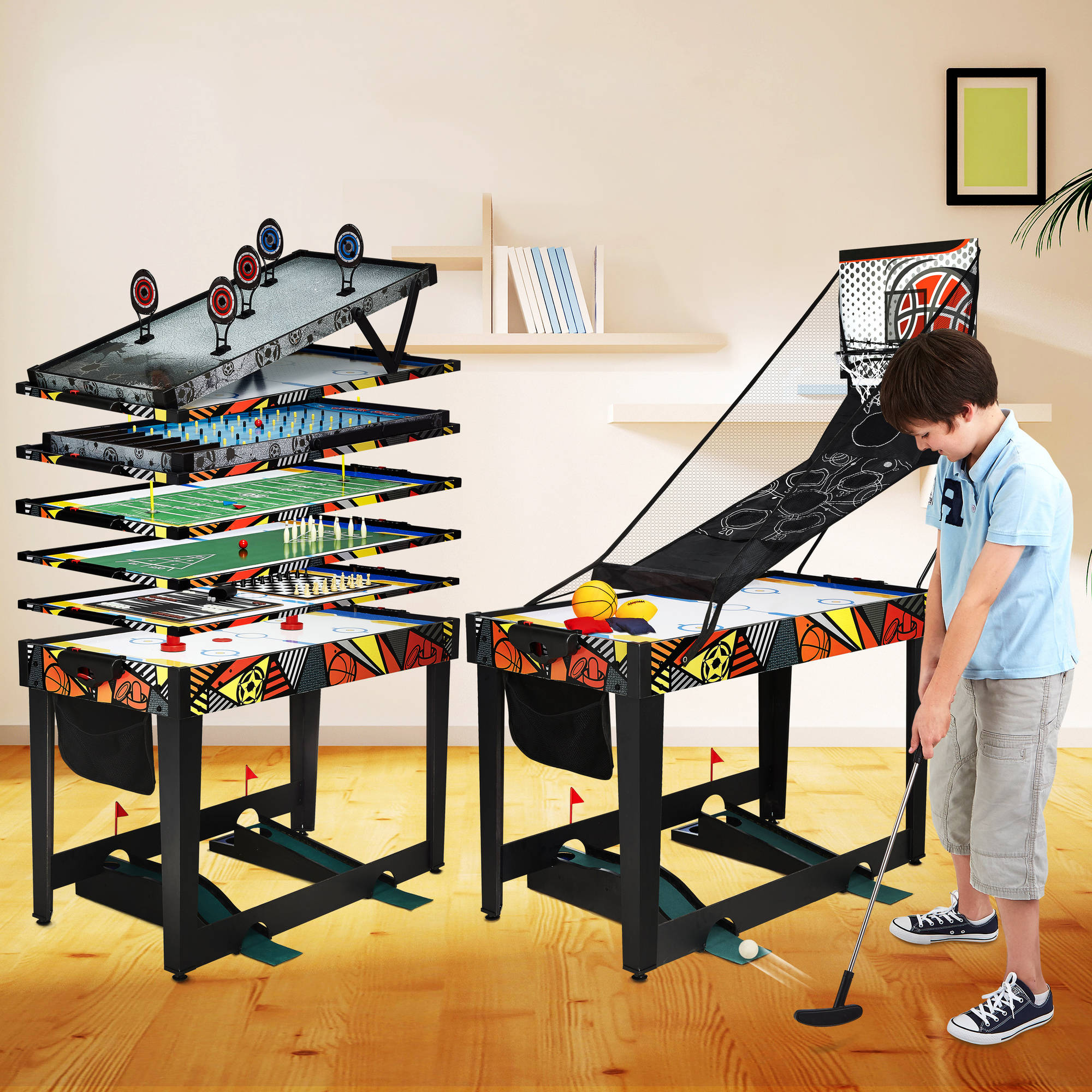 48" 12-in-1 Multi-Activity Combination Game Table - image 4 of 11