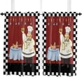 thumbnail image 4 of Kitchen Chef Gourmet Small Curtain Rod Pocket Short Curtains Half Drapes Partition Cabinet Door Window Curtains Home Decor, 4 of 6