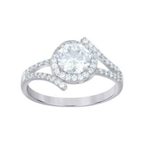 925 Sterling Silver Women Cubic-Zirconia Fashion Ring Size 8