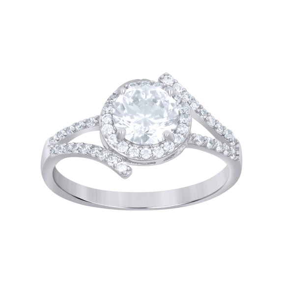 925 Sterling Silver Women Cubic-Zirconia Fashion Ring Size 8