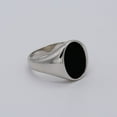thumbnail image 4 of Natural Black Onyx Gemstone Ring, Oval Cut Ring, 925 Sterling Silver Men's Ring, 4 of 5