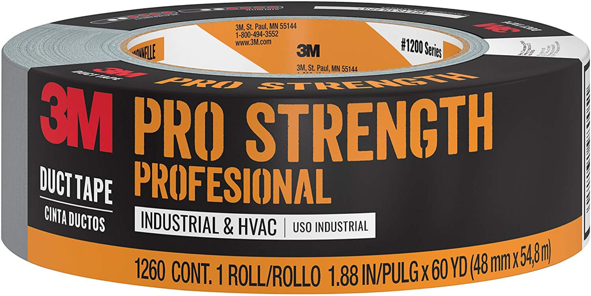 Pro Strength Duct Tape, 1260A, 1.88 Inches by 60 Yards, Scotch Pro