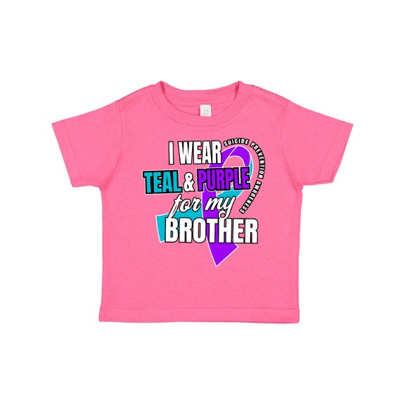 Inktastic Suicide Prevention I Wear Teal and Purple for My Brother Boys or Girls Toddler T-Shirt