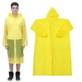 thumbnail image 3 of Imperméable Réutilisable Poncho de Pluie Mat EVA Imperméable Extérieur pour Adultes (avec Manchette Élastique, Jaune), 3 of 8