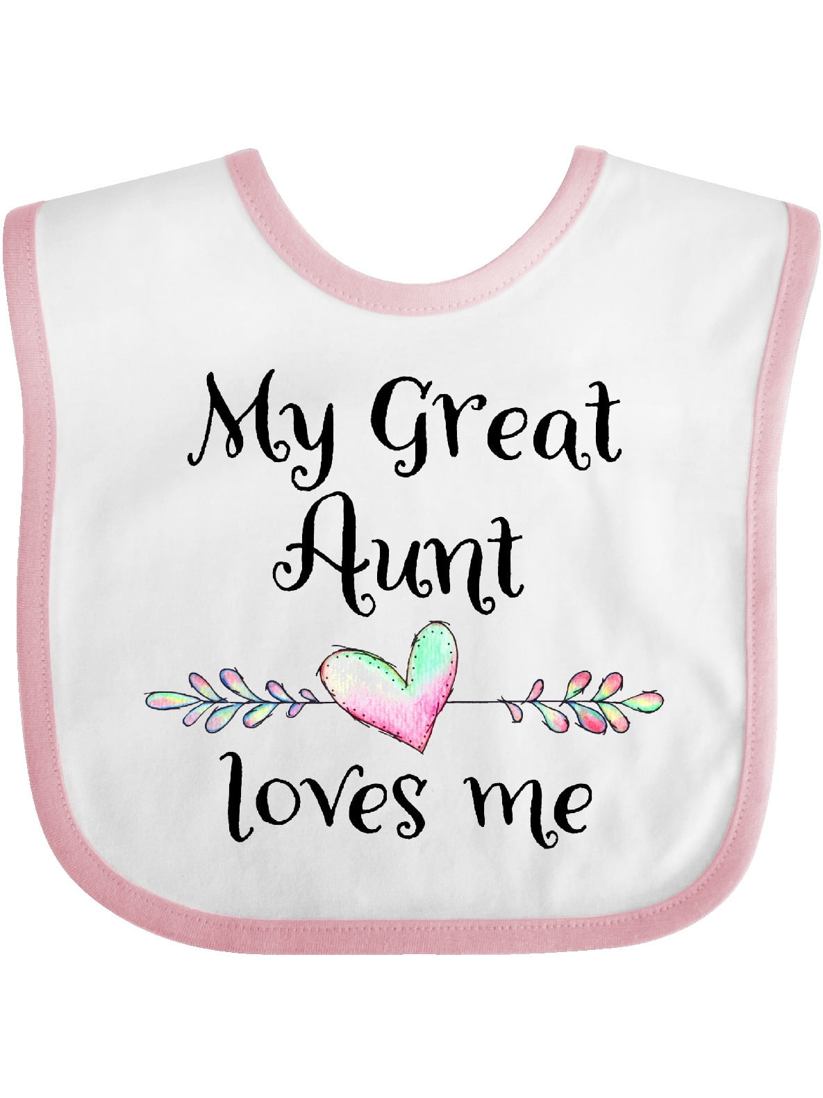 My Great Aunt Loves Me- Heart Baby Bib - Walmart.com - Walmart.com