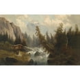 thumbnail image 3 of Josef Thoma 14x11 Black Modern Framed Museum Art Print Titled - Mountain Landscape with Bach, 3 of 5