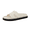 Cream, variant on Cushionaire Crisp Women’s Slide Sandal – Faux Leather Cutout Slip-On with Artisan Stitching & Memory Foam, Wide Widths Available