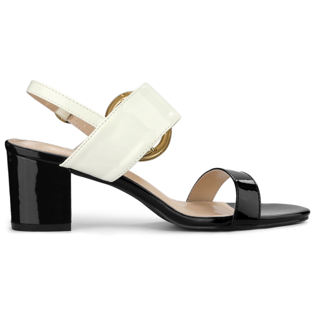 Unique Bargains Women's Slingback Block High Heel Sandals