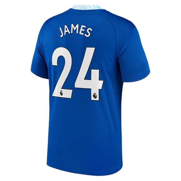 22-23 Chelsea F.c. Home Shirt Number24 Reece James Jersey Man