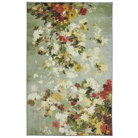 - Mohawk Prismatic Area Rugs - Z0363 A416 Contemporary Sienna Water Painting Blossoms Petals Buds Rug