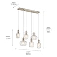thumbnail image 2 of Kichler Lighting - Six Light Linear Chandelier - Chandelier Linear (Double) -, 2 of 7