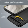 thumbnail image 2 of CoverON For Google Pixel 8 Phone Case, Slim Lightweight TPU Minimal Cover Carbon Fiber, Black, 2 of 7