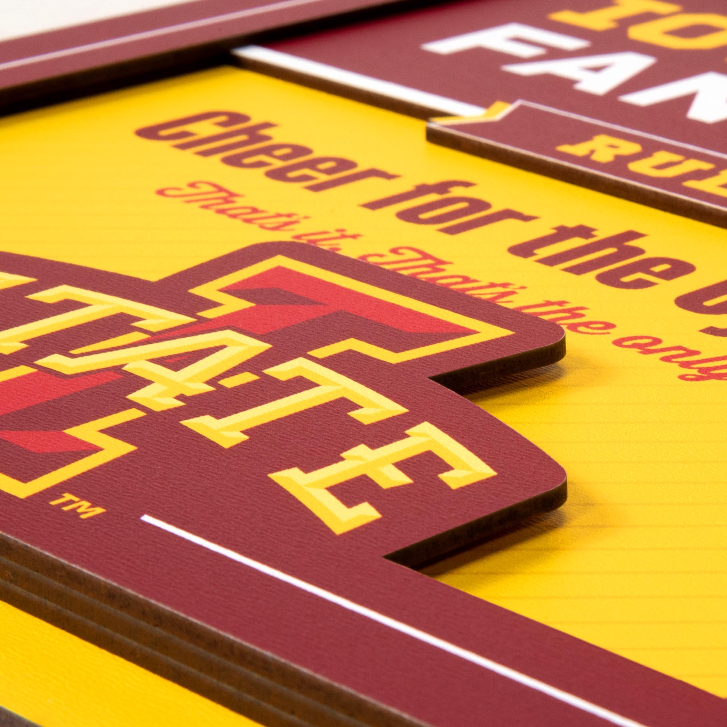 YouTheFan NCAA Iowa State Cyclones Fan Rules 3D Wall Art